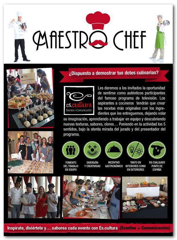 Actividad de team building inspirada en el famoso programa de tv Master Chef 